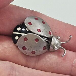 **Sale** Beau Sterling Silver Vintage Lady Bug Brooch